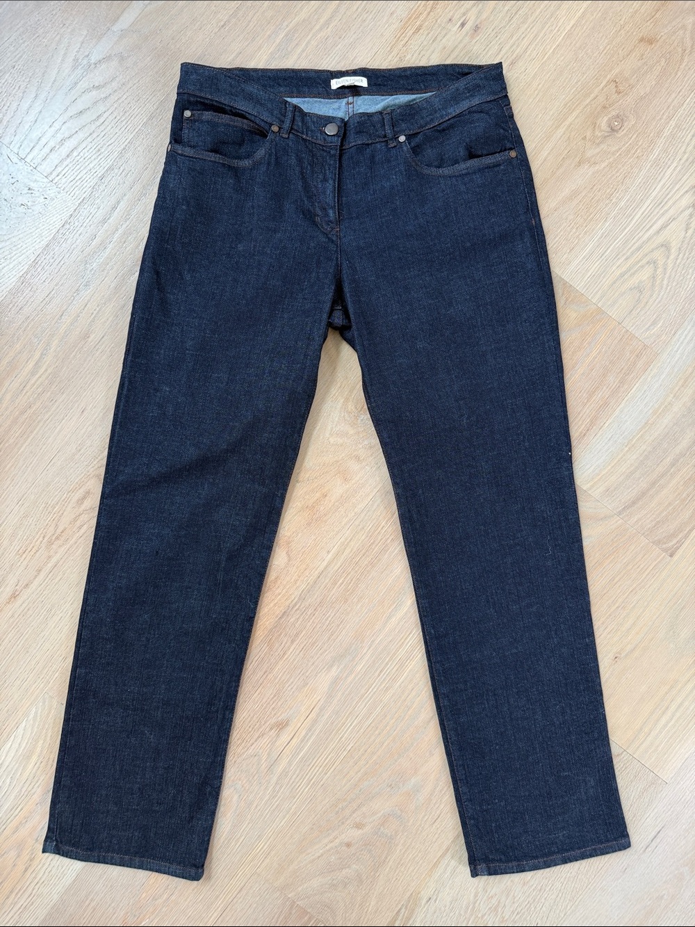 Eileen Fisher Dark Wash Straight Leg Jeans Petite Large (PL)